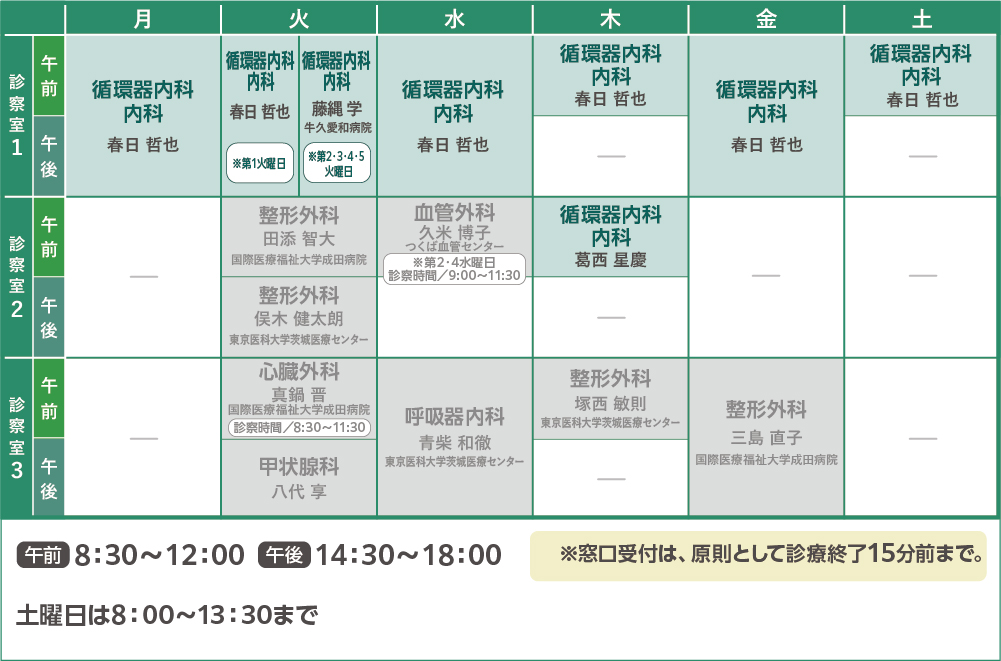 一般内科診察日